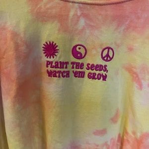Zumiez Tie Dye long sleeve yin Yang Peace shirt